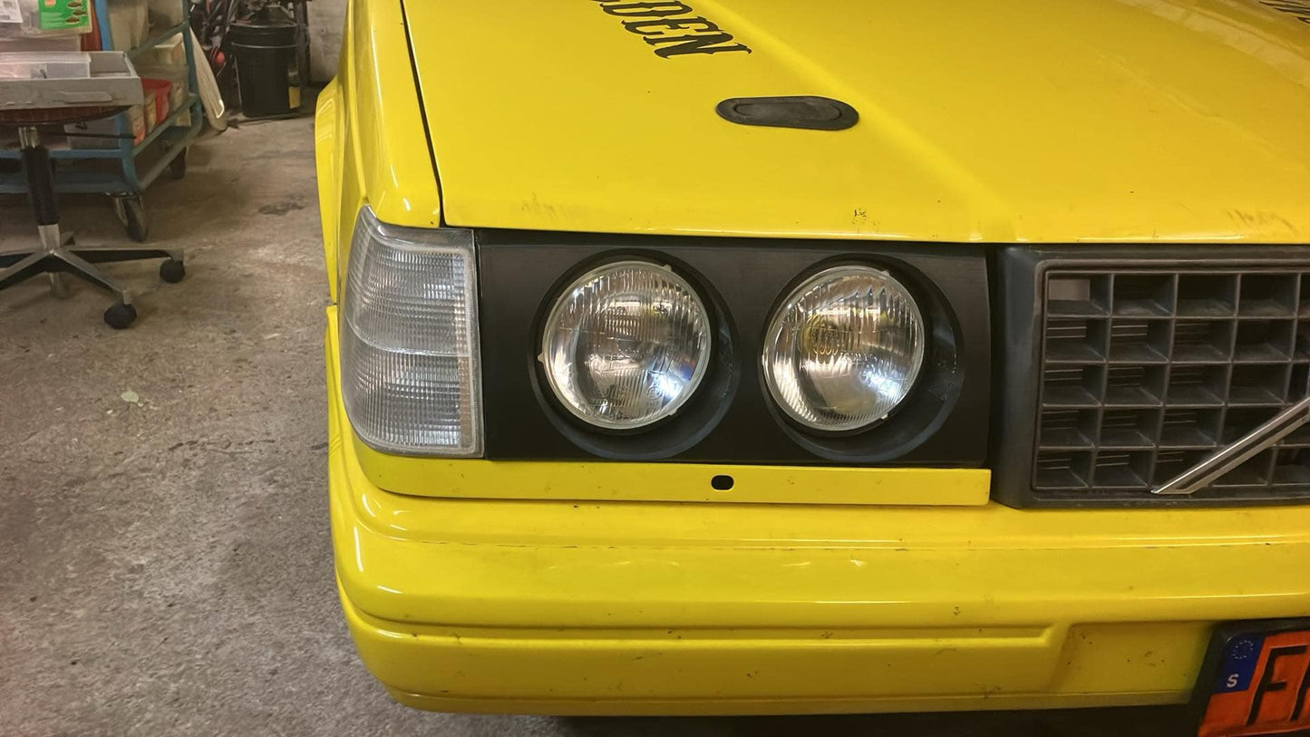 Volvo 940 front med Race3D ljusersättning monterad