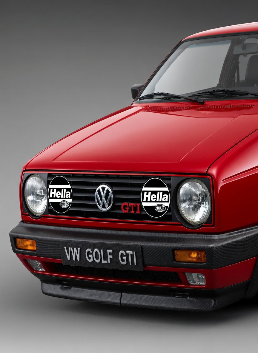 Race3D Golf mk2 Hella kåpor for VW Golf — 3D-printed aftermarket part, made in Sweden